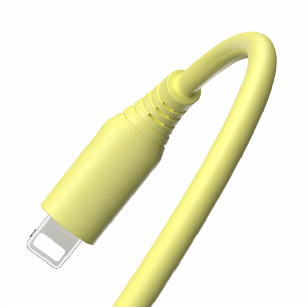 Tellur Silicone USB to Lightning cable 3A, 1m, yellow