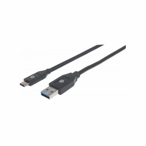 Kabel USB Manhattan USB-A - USB-C 2 m Czarny (354974)