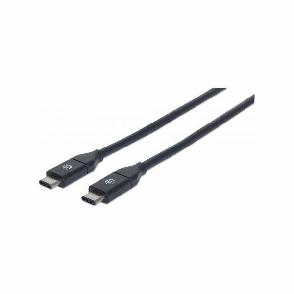 Kabel USB Manhattan USB-C - USB-C 0.5 m Czarny (354899)