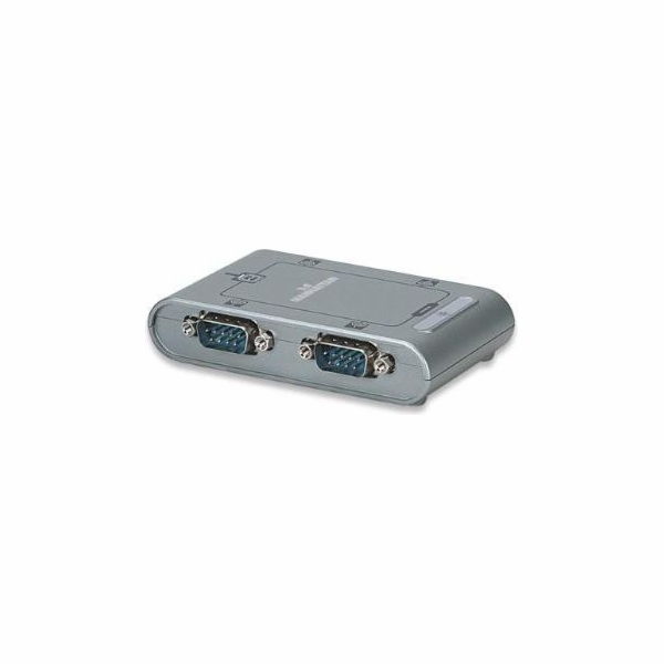 Adapter USB Manhattan USB - RS-232 x4 Srebrny (151047)