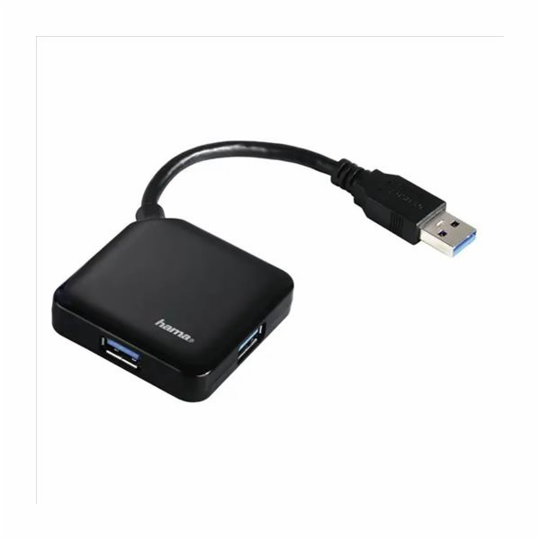 USB hub Hama USB 3.0 1:4 , černý 12190