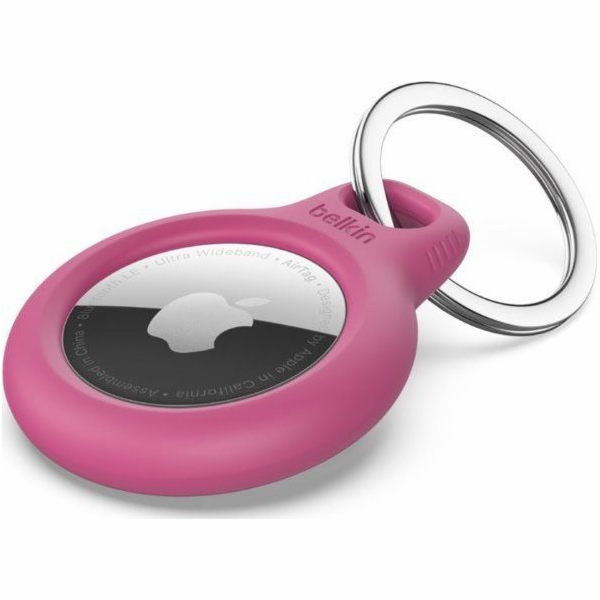 Belkin pouzdro na Apple AirTag F8W973btPNK Belkin Bezpečné pouzdro na AirTag s kroužkem na klíče – růžové
