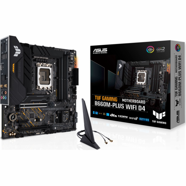 Asus TUF GAMING B660M-PLUS WIFI D4 90MB1930-M0EAY0 ASUS TUF GAMING B660M-PLUS WIFI D4 / B660 / LGA1700 / 4x DDR4 / M.2 / HDMI / DP / Wi-Fi / mATX