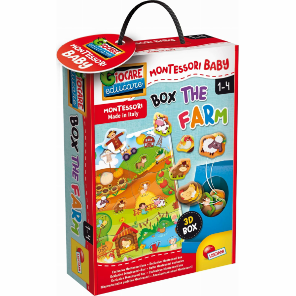 Hračka Liscianigioch Montessori Baby Box The Farm - Vkládačka farma