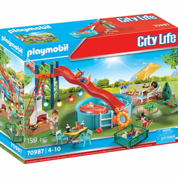 70987 City Life Poolparty mit Rutsche, Konstruktionsspielzeug