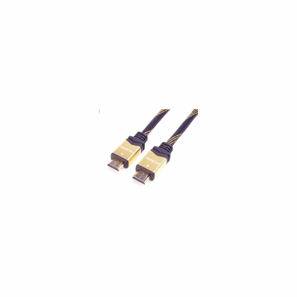 PremiumCord designový HDMI 2.0 kabel, zlacené konektory, 3m