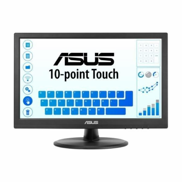 ASUS LCD dotekový 15.6" VT168HR Touch 1366x768 220cd lesklý, HDMI 10-point multi-touch, USB, WLED/TN VESA 75x7