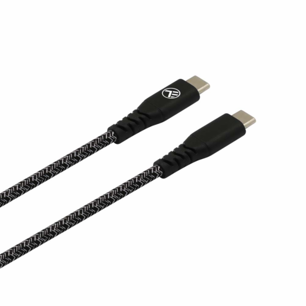Tellur Green Data Cable Type-C to Type-C 3A PD60W 1m nylon černá