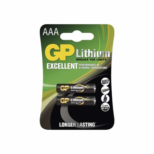 Lithiová baterie GP AAA - 2ks