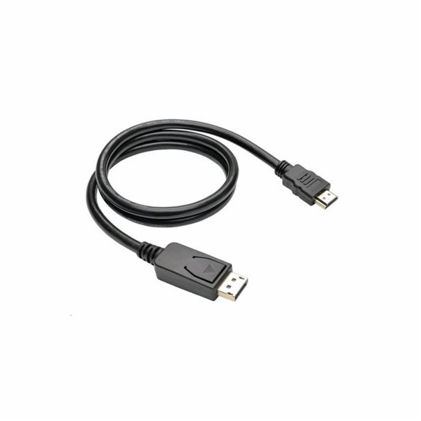 C-TECH CB-DP-HDMI-20 kabel DisplayPort/HDMI, 2m, černý