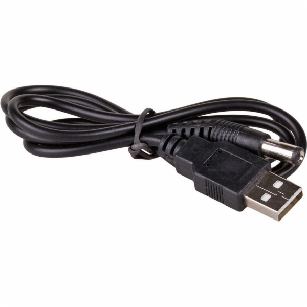 Kabel USB Akyga USB-A - DC 5.5 x 2.1 mm 0.8 m Czarny (AK-DC-01)