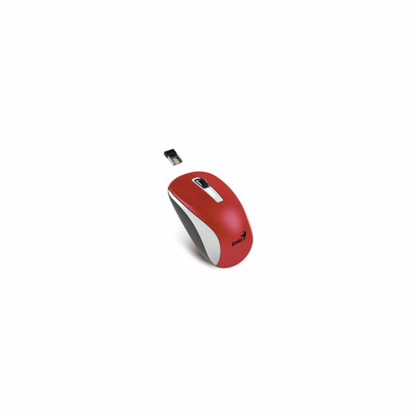 GENIUS myš NX-7010 WhiteRed Metallic/ 1200 dpi/ Blue-Eye senzor/ bezdrátová/ červená