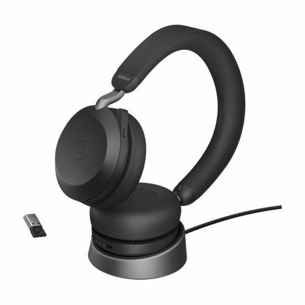 Jabra Evolve2 75/Stereo/ANC/USB/BT/Bezdrát/MS/Stand/Černá