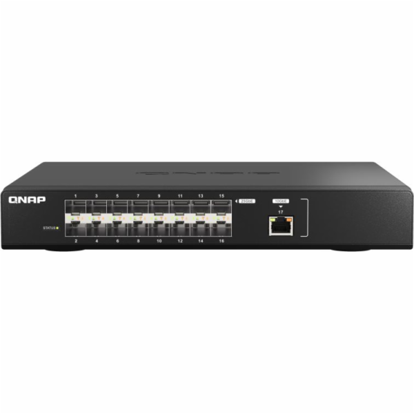 QNAP QSW-M5216-1T QNAP řízený switch QSW-M5216-1T (16x 25GbE SFP28 port, 1x 10GbE)