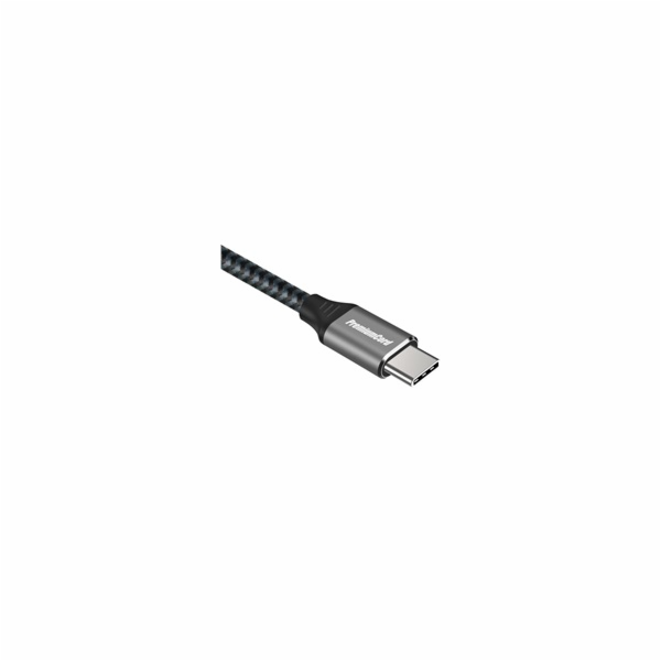 PREMIUMCORD Kabel USB-C M/M, 100W 20V/5A 480Mbps bavlněný oplet, 1,5m