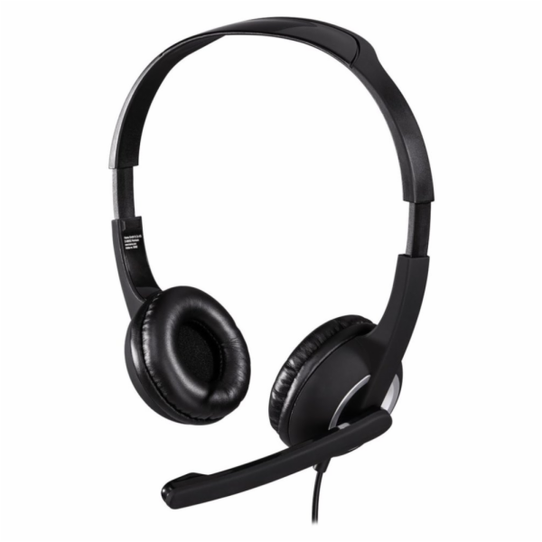 HAMA headset Essential HS 300/ drátová sluchátka + mikrofon/ 2x 3,5 mm jack/ citlivost 106 dB/mW/ černá
