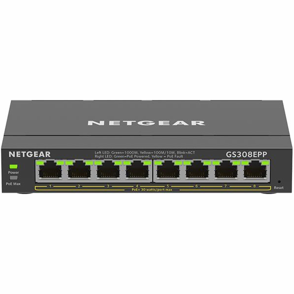 Netgear 8PT GE PLUS SWCH W/ HI-PWR POE+