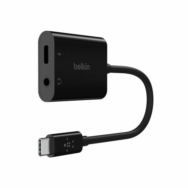 Belkin USB-C adaptér/rozdvojka 1x USB-C M/ 1x USB-C F napájení 60W + 1x 3,5mm jack