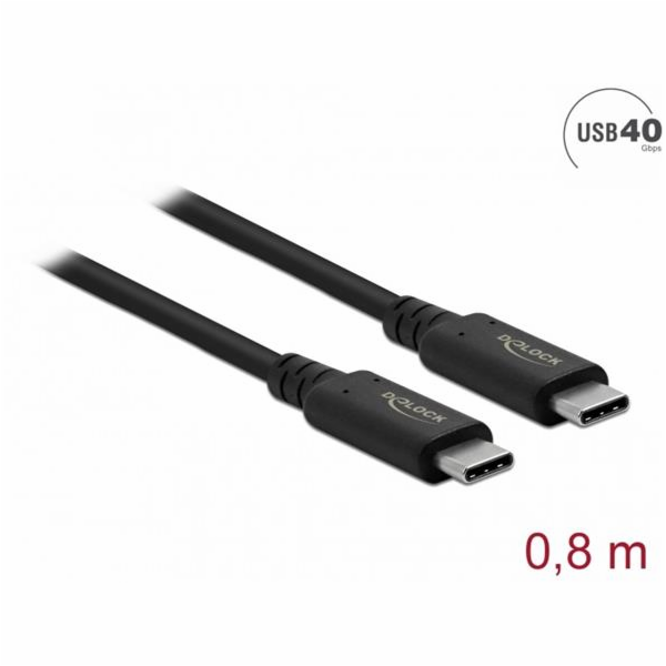 DeLOCK USB4 Gen 3x2 Kabel, USB-C Stecker > USB-C Stecker, Koaxialkabel