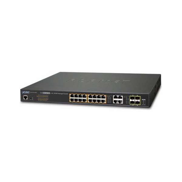 Planet GS-4210-16P4C L2 switch, 20x1Gb, 4x1Gb SFP, 16x PoE 802.3at 220W