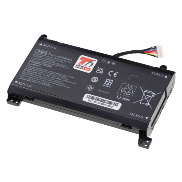 T6 Power NBHP0169 baterie - neoriginální Baterie T6 Power HP Omen 17-an000, 17-an100, 12pin, Geforce 1050, 5700mAh, 83Wh, 8cell, Li-ion