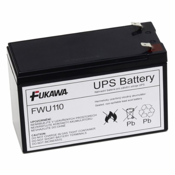 FUKAWA olověná baterie FWU110 do UPS APC/ náhradní baterie za RBC110/ životnost 5 let