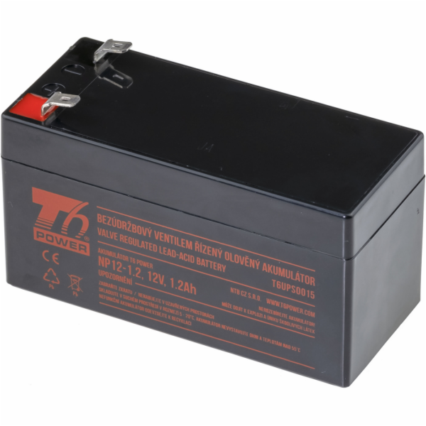 T6 Power NP12-1.2 12V 1,2Ah Akumulátor T6 Power NP12-1.2, 12V, 1,2Ah