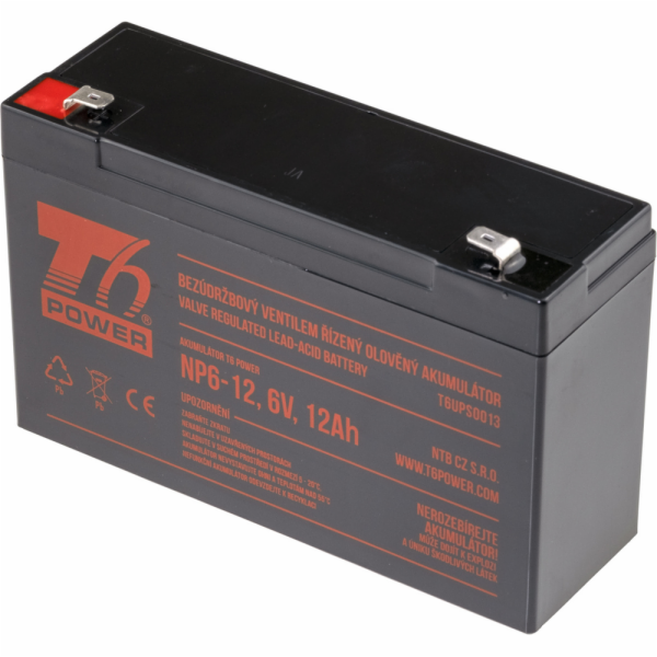 Akumulátor T6 Power NP6-12, 6V, 12Ah