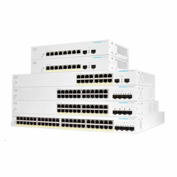 Cisco switch CBS220-24T-4G (24xGbE,4xSFP,fanless)