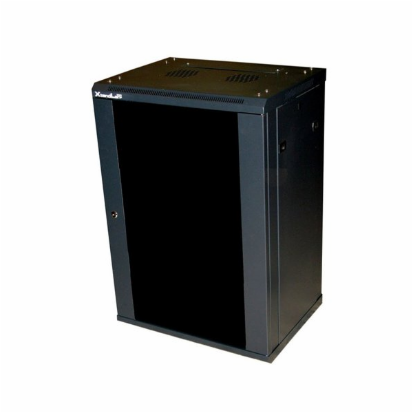 XtendLan 15U/600x450, na zeď, jednodílný, skleněné dveře