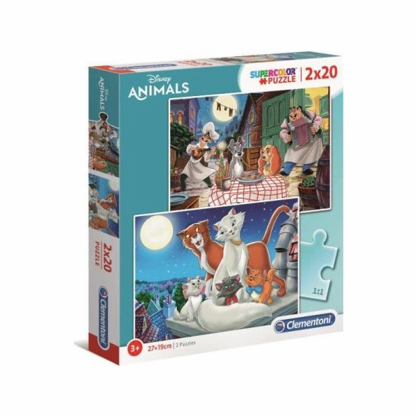 Clementoni Puzzle 2x20 dílků Disney Animals
