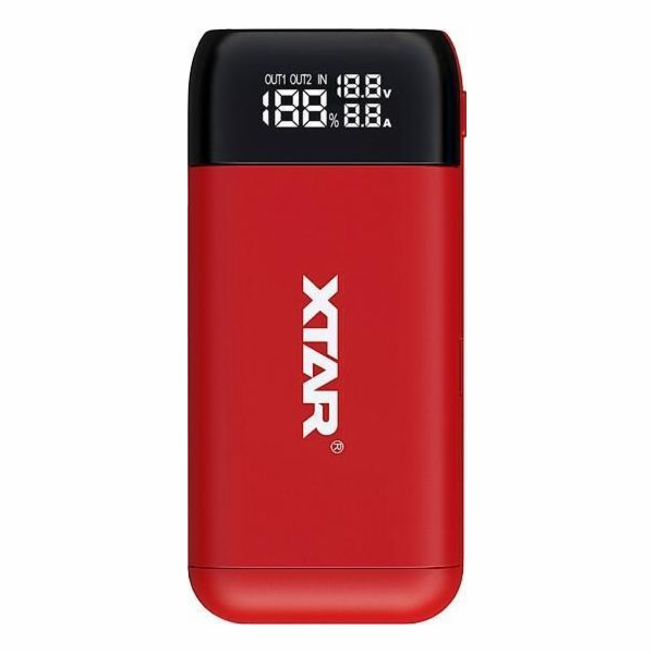 XTAR PB2S black battery charger / power bank to Li-ion 18650 / 20700 / 21700
