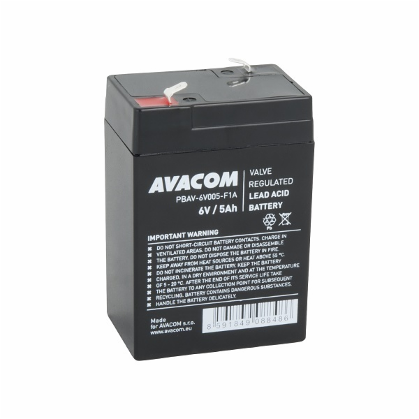 Avacom baterie 6V 5Ah F1 (PBAV-6V005-F1A)