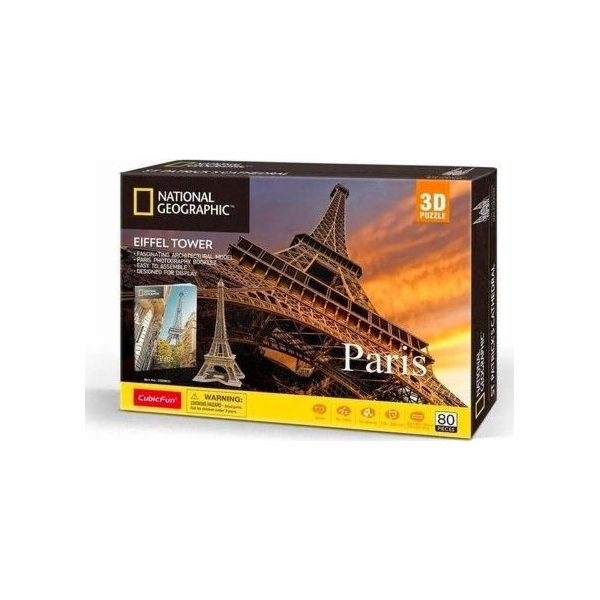 National Geographic 3D puzzle Paříž Eiffelova věž 80 prvků