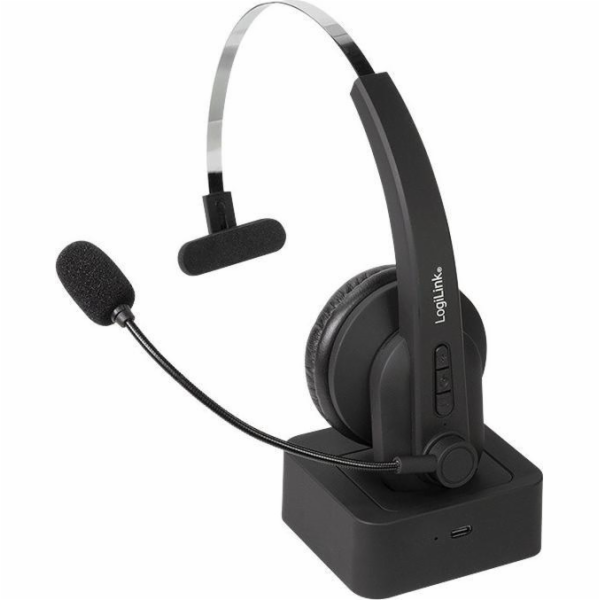 LogiLink handsfree LogiLink Bluetooth headset s mikrofonem, nabíjecí stanice