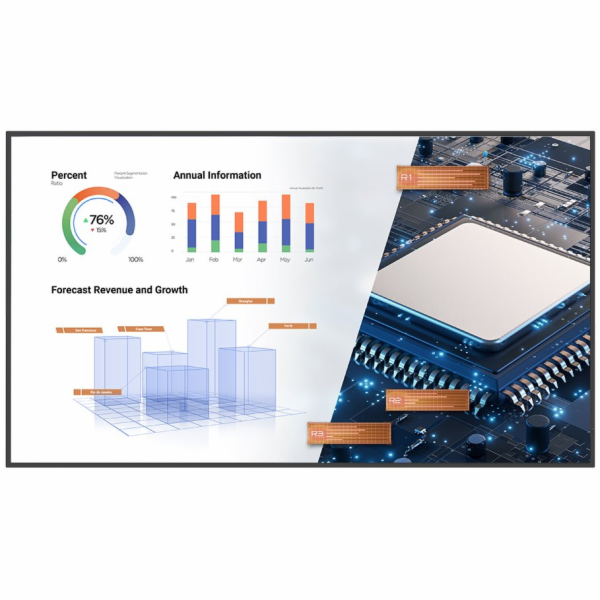 BENQ panel 75" ST7502S/ Smart Signage/ UHD 4K/ provoz 18/7/ HDMI/ RJ45/ USB/ Android