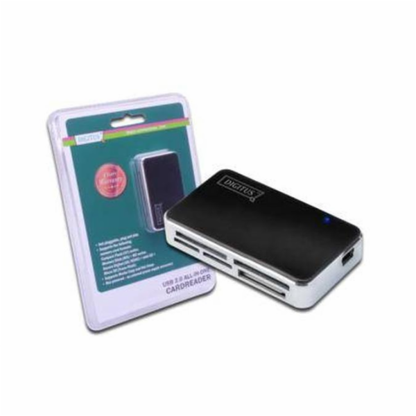 Digitus DA-70322-2 DIGITUS Čtečka karet USB 2.0, All-in-One podporuje T-Flash, včetně kabelu USB A/M na mini USB