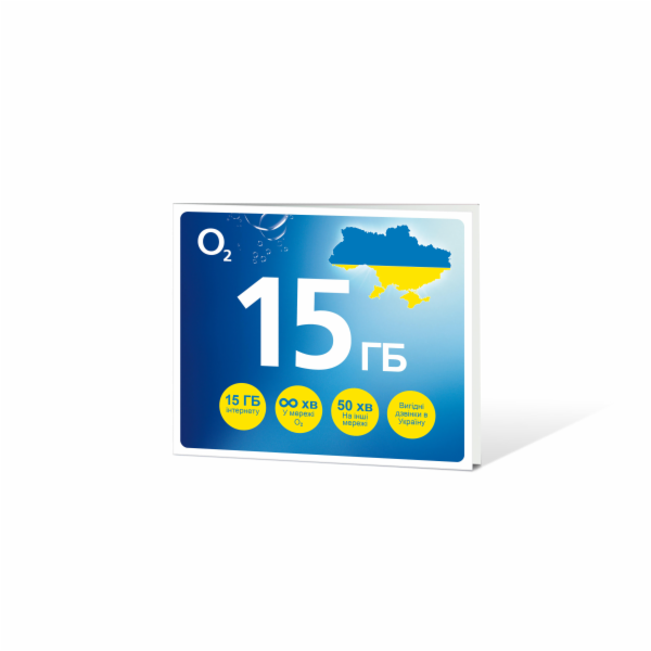 O2 Předplacená karta GO UKRAJINA 15 GB