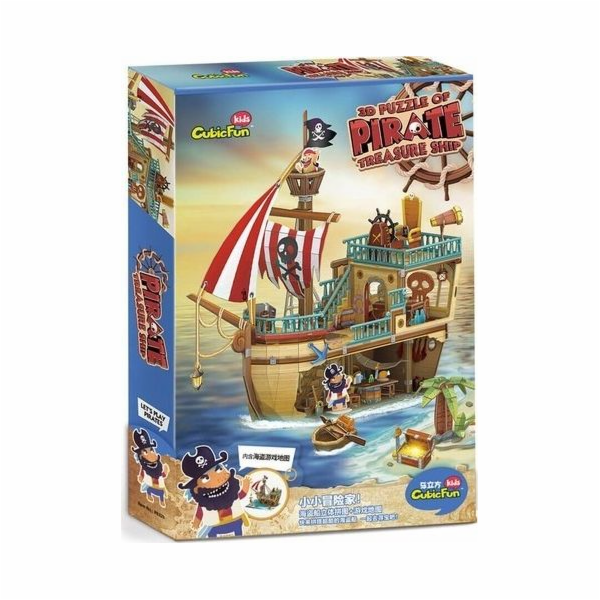 3D puzzle Pirátská loď s pokladem