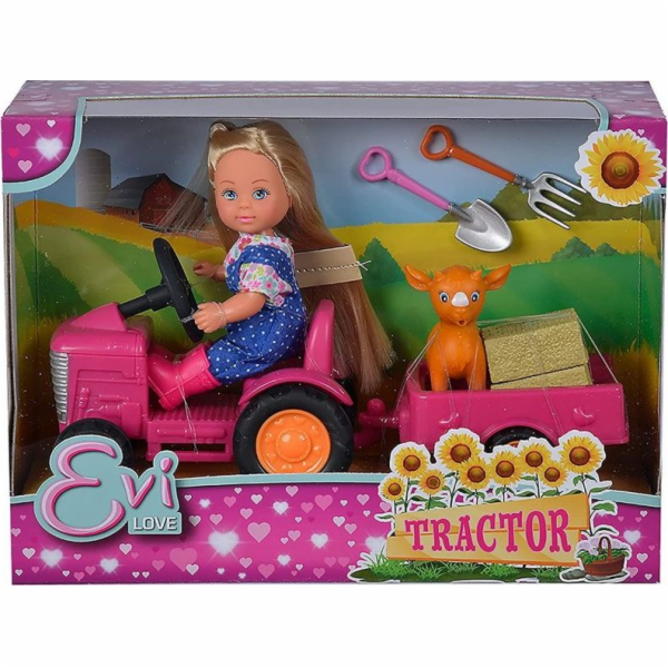 Panenka Simba Evi farmářka s traktorem Simba