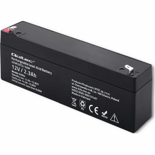 Qoltec Qoltec AGM baterie | 12V | 2,3Ah | max. 34,5A