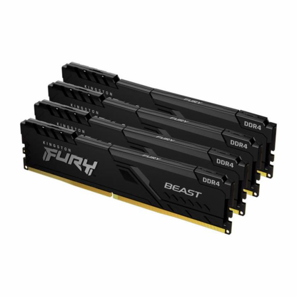 Kingston Fury Beast DIMM DDR4 64GB 2666MHz 1Gx8 černá (Kit 4x16GB)