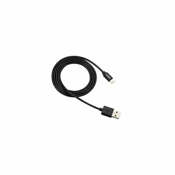 CANYON nabíjecí kabel Lightning MFI-1, kompaktní, Apple certifikát, délka 1m, černá