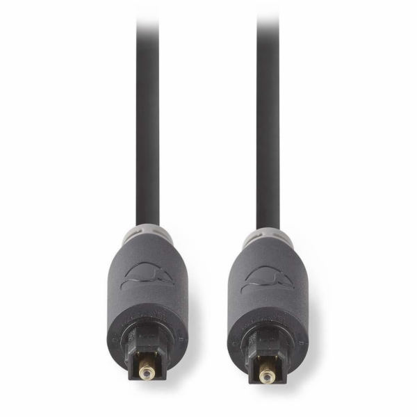 NEDIS optický audiokabel/ TosLink zástrčka - TosLink zástrčka / antracit/ 2m