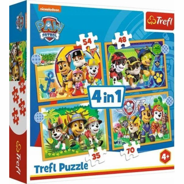 Puzzle 4v1 Holiday Paw Patrol