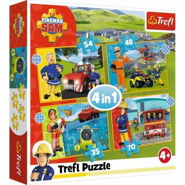 Puzzle 4v1 Odvážný hasič Sam