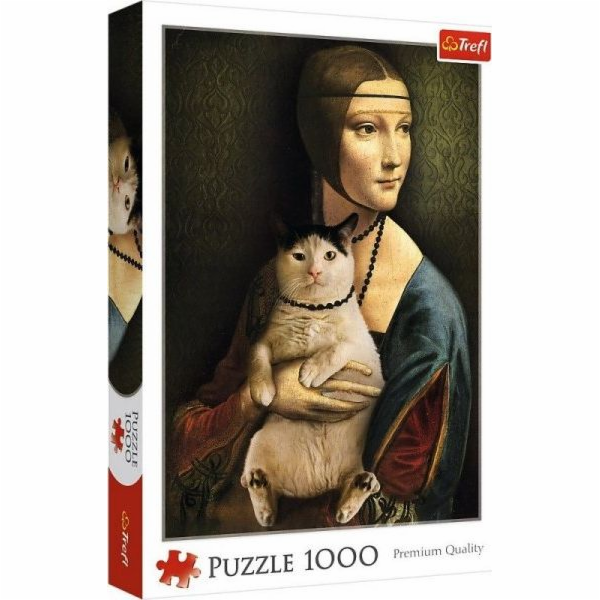 Trefl Puzzle 1000 dílků Dáma s kočičkou