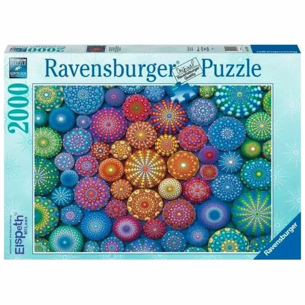 2D puzzle 2000 dílků Duhové mandaly