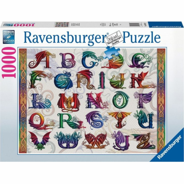 Ravensburger 2D Puzzle 1000 dílků Abeceda draků