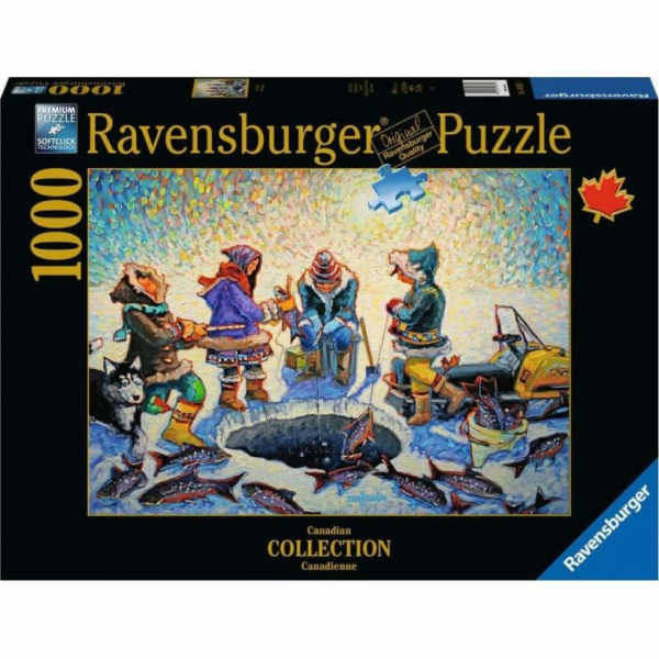 Ravensburger Puzzle 2d 1000 prvků rybaření pod ledem